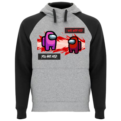 Суитчър AMONG US - Red I was with red - Pink you are red